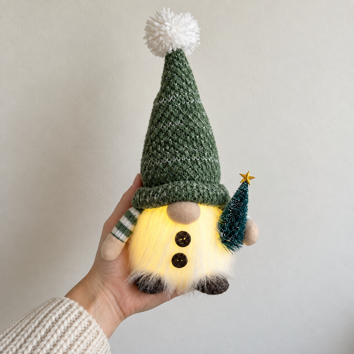 Nordilum™ Glow Gnome — Light-Up Christmas Gnome