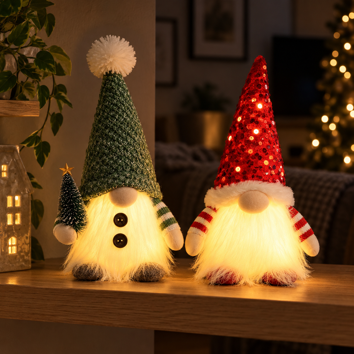 Nordilum™ Glow Gnome — Light-Up Christmas Gnome