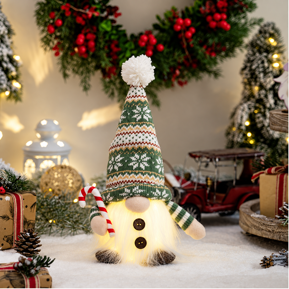 Nordilum™ Glow Gnome — Light-Up Christmas Gnome
